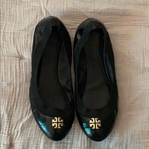 Tory Burch Black Flats